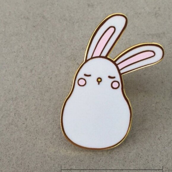 Cute Cartoon Bunny Pin Badge - Picture 3 of 9